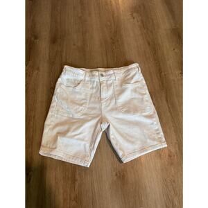 The Icon White Denim Shorts